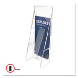 Stand-tall Wall-mount Literature Rack, Leaflet, 4.56w X 3.25d X 11.88h, Clear