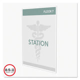 Superior Image Cubicle Sign Holder, 8 1-2 X 11 Insert, Clear