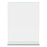 Superior Image Premium Green Edge Sign Holders, 8 1-2 X 11 Insert, Clear-green