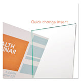 Superior Image Premium Green Edge Sign Holders, 8 1-2 X 11 Insert, Clear-green