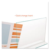 Superior Image Premium Green Edge Sign Holders, 11 X 8 1-2 Insert, Clear-green