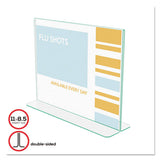 Superior Image Premium Green Edge Sign Holders, 11 X 8 1-2 Insert, Clear-green