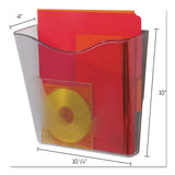 Euro-style Docupocket Portrait Wall File, 10 1-4 X 10 X 4, Smoke