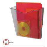 Euro-style Docupocket Portrait Wall File, 10 1-4 X 10 X 4, Smoke