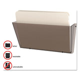 Unbreakable Docupocket Wall File, Letter, 14 1-2 X 3 X 6 1-2, Smoke