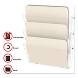Unbreakable Docupocket 3-pocket Wall File, Letter, 14 1-2 X 3 X 6 1-2, Clear