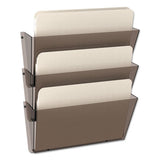 Unbreakable Docupocket 3-pocket Wall File, Letter, 14 1-2 X 3 X 6 1-2, Smoke