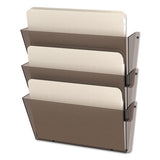 Unbreakable Docupocket 3-pocket Wall File, Letter, 14 1-2 X 3 X 6 1-2, Smoke