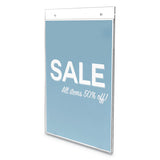 Classic Image Wall-mount Sign Holder, Landscape, 11 X 8 1-2, Clear