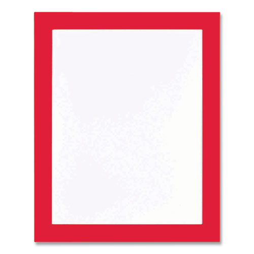 Self Adhesive Sign Holders, 13 X 19, Clear With Red Border, 2/pack