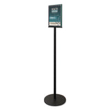 Double-sided Magnetic Sign Display, 8 1-2 X 11 Insert, 56" Tall, Clear-black