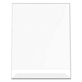 Classic Image Slanted Sign Holder, Portrait, 8 1-2 X 11 Insert, Clear