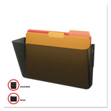 Docupocket Stackable Wall Pocket, Letter, 13 X 7 X 4, Smoke