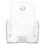 Docuholder For Countertop-wall-mount, Booklet Size, 6.5w X 3.75d X 7.75h, Clear