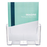 Docuholder For Countertop-wall-mount, Magazine, 9.25w X 3.75d X 10.75h, Clear