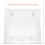 3-compartment Docuholder, Magazine Size, 9.5w X 6.25d X 12.63, Clear