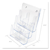 6-compartment Docuholder, Leaflet Size, 9.63w X 6.25d X 12.63h, Clear
