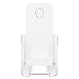 Docuholder For Countertop-wall-mount, Leaflet Size, 4.25w X 3.25d X 7.75h, Clear
