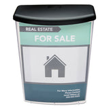 Outdoor Literature Box, 10w X 4.5d X 13.13h, Clear-black