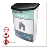 Outdoor Literature Box, 10w X 4.5d X 13.13h, Clear-black