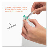 Superior Image Beveled Edge Sign Holder, Letter Insert, Clear-green-tinted Edges