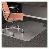 Rollamat Frequent Use Chair Mat, Med Pile Carpet, Flat, 36 X 48, Lipped, Clear