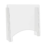 Counter Top Barrier With Full Shield, 27" X 6" X 23.75", Acrylic, Clear, 2-carton