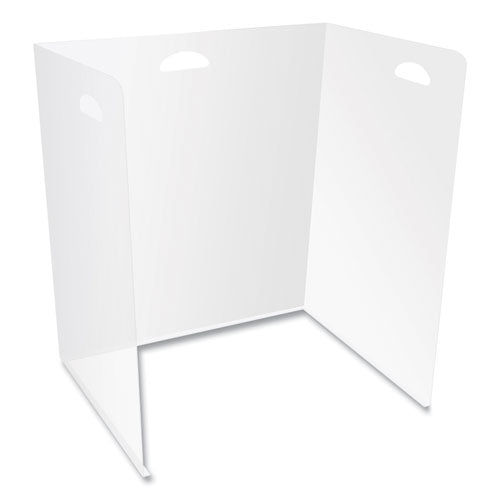 Lightweight Desktop Barriers, 22 X 16 X 24, Polypropylene, Clear, 10-carton