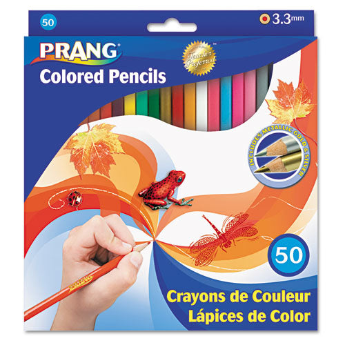 Colored Pencil Sets, 3.3 Mm, 2b (#1), Assorted Lead-barrel Colors, 50-pack