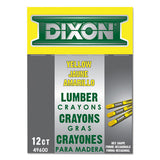 Lumber Crayons, 4 1-2 X 1-2, Carbon Black, Dozen