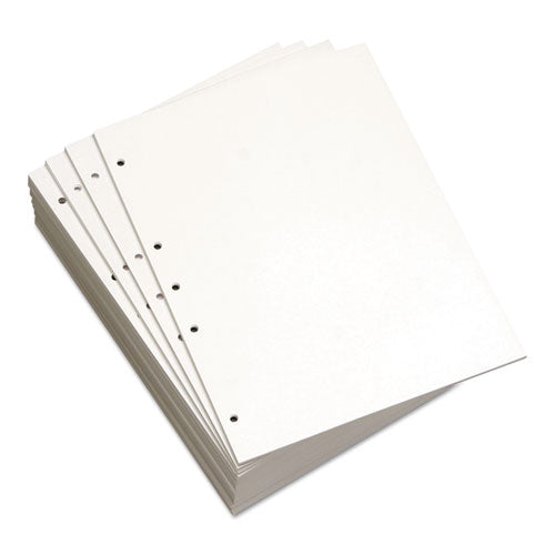 Custom Cut-sheet Copy Paper, 92 Bright, 5-hole, 20lb, 8.5 X 11, White, 500-ream