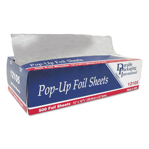 Pop-up Aluminum Foil Sheets, 12" X 10 3-4", 500-box, 6 Boxes-carton