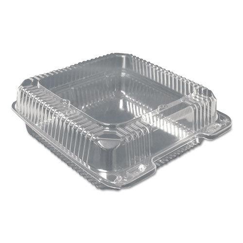 Plastic Clear Hinged Containers, 9 X 9, Clear, 200-carton