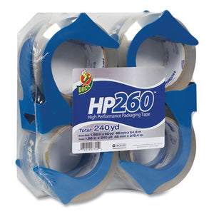 Hp260 Packaging Tape With Dispenser, 3" Core, 1.88" X 60 Yds, Clear, 4-pack