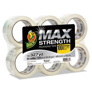 Max Packaging Tape, 3" Core, 1.88" X 54.6 Yds, Crystal Clear, 6-pack