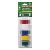 Electrical Tape, 1" Core, 0.75" X 12 Ft, Assorted Colors, 5-pack