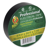 Pro Electrical Tape, 1" Core, 0.75" X 50 Ft, Black, 3-pack