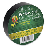 Pro Electrical Tape, 1" Core, 0.75" X 66 Ft, Black