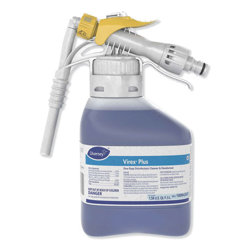 Virex Plus One-step Disinfectant Cleaner And Deodorant, 1.5 L Closed-loop Plastic Bottle, 2-carton