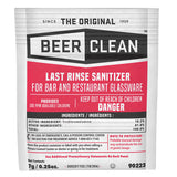 Beer Clean Last Rinse Glass Sanitizer, Powder, .25oz Packet, 100-carton