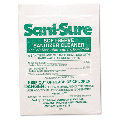 Sani Sure So Ft Serve Sanitizer And Cleaner, Powder, 1 Oz Packet