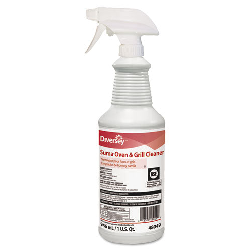 Suma Oven And Grill Cleaner, Neutral, 32 Oz, Spray Bottle, 12-carton