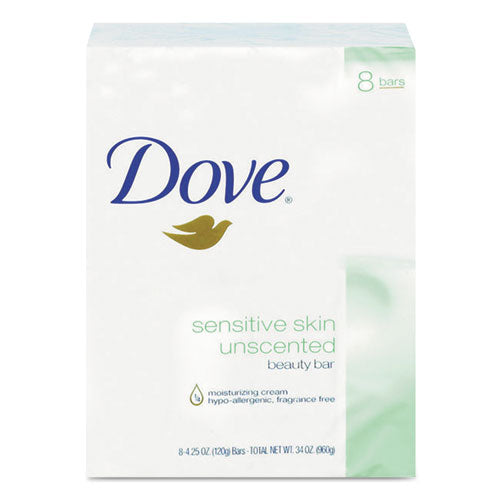 Sensitive Skin Bath Bar, Unscented, 4.5 Oz Bar, 8 Bars-pack, 9 Packs-carton