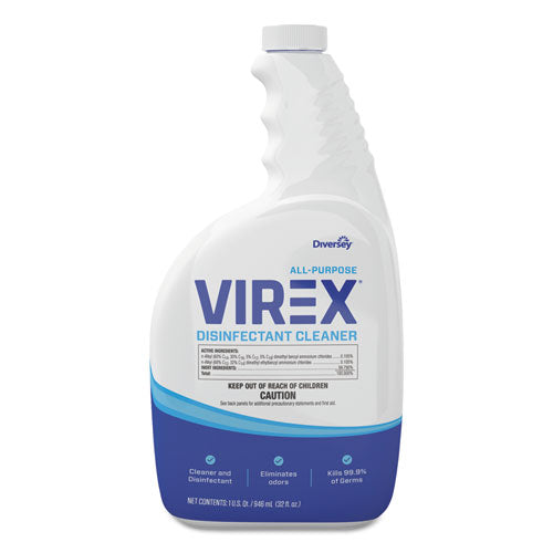 Virex All-purpose Disinfectant Cleaner, Lemon Scent, 32oz Spray Bottle, 4-carton