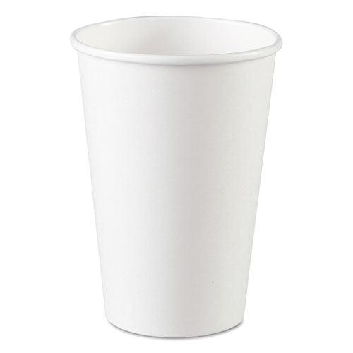 Paper Cups, Hot, 16 Oz, White, 1000-carton