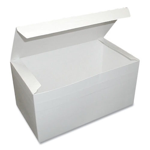 Tuck-top One-piece Paperboard Take-out Box, 9 X 5 X 3, White, Paper, 250/carton