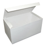 Tuck-top One-piece Paperboard Take-out Box, 9 X 5 X 3, White, Paper, 250/carton