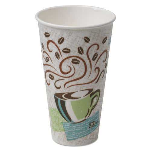Hot Cups, Paper, 20oz, Coffee Dreams Design, 25-pack, 20 Packs-carton