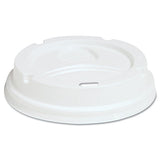 Dome Drink-thru Lids, Fits 10, 12, 16oz Paper Hot Cups, White, 1000-carton