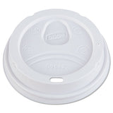 Dome Drink-thru Lids, Fits 10, 12, 16oz Paper Hot Cups, White, 1000-carton